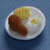 Dollhouse Miniature Dinner, Chicken with Butter